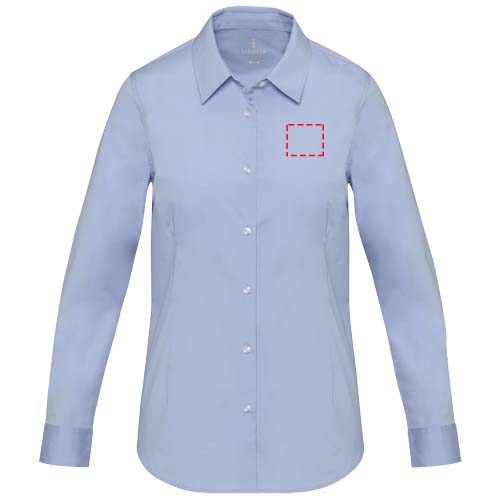 Camicia in tessuto di popeline da donna Carnelian