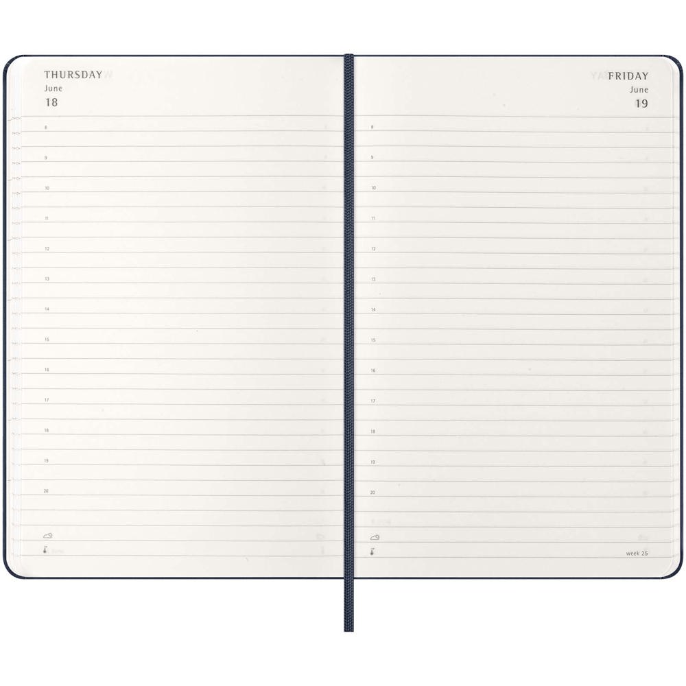 Agenda giornaliera 12 mesi con copertina rigida Moleskine