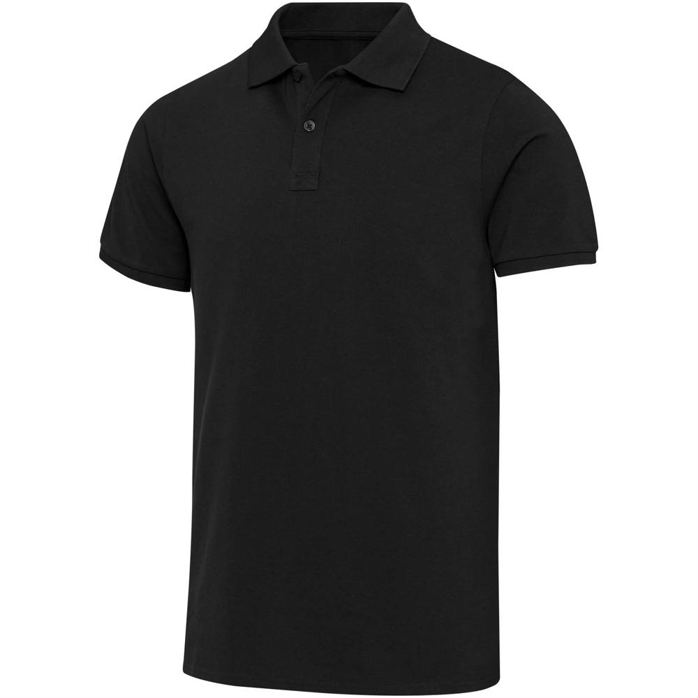 Polo a maniche corte unisex in tessuto biologico riciclato certificato OCS da 220 g/m² Beryl - Nero
