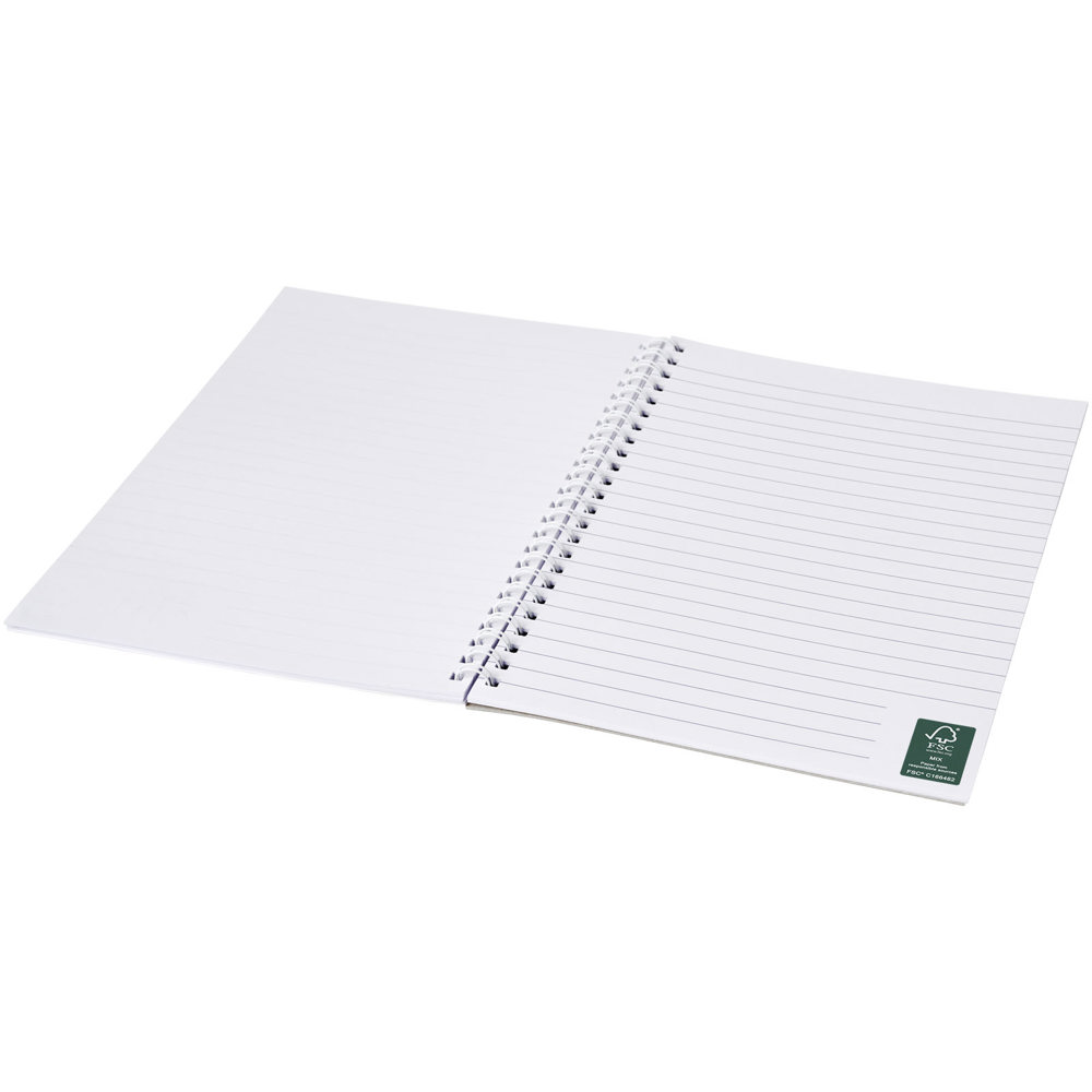 Blocco note a spirale A5 con copertina posteriore stampata Desk-Mate®