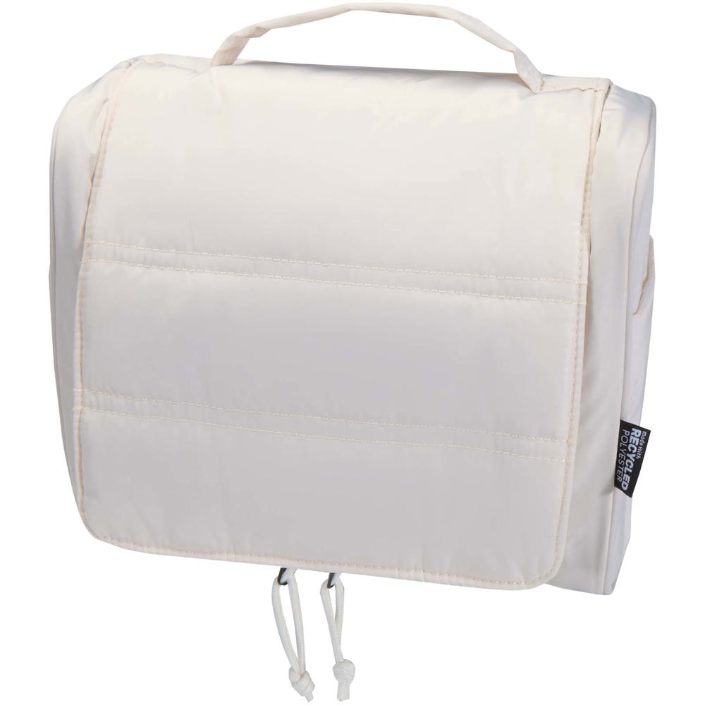 Beauty case da appendere in materiale riciclato certificato GRS Puffer - 8L - Arenaria