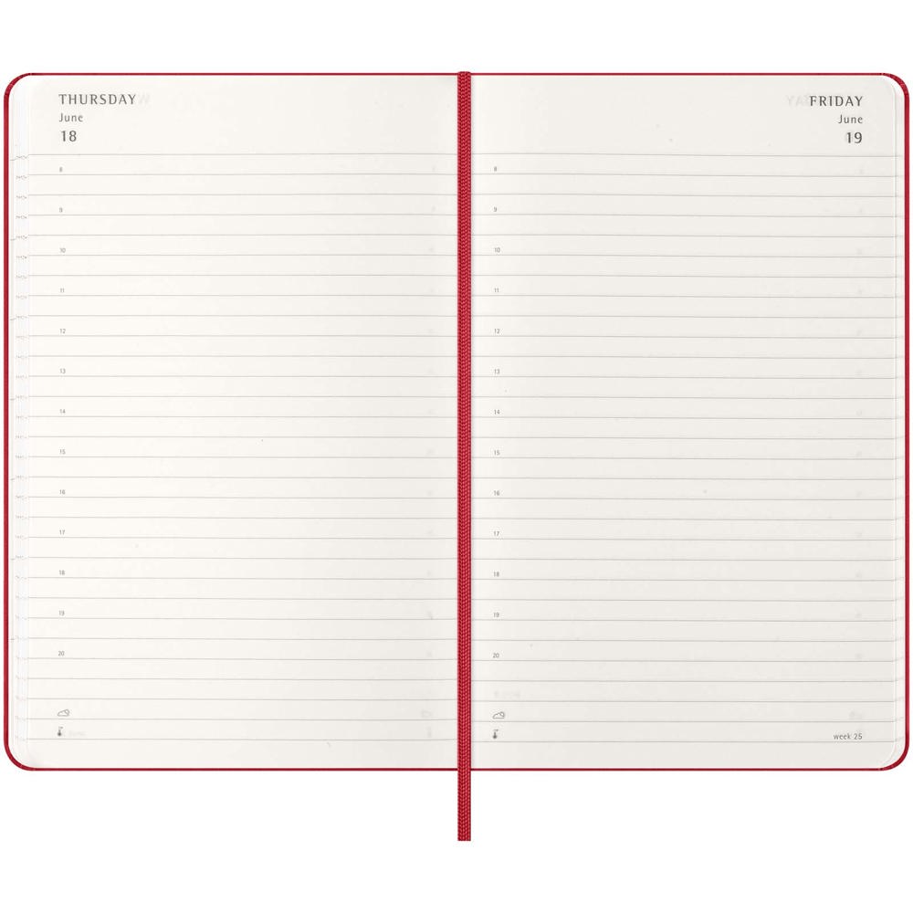 Agenda giornaliera 12 mesi con copertina rigida Moleskine