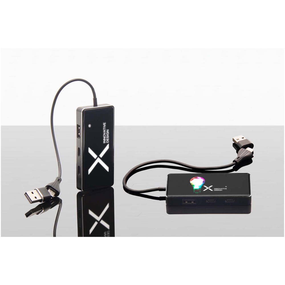 Hub USB 8 in 1 con doppio ingresso e 6 porte SCX.design H20