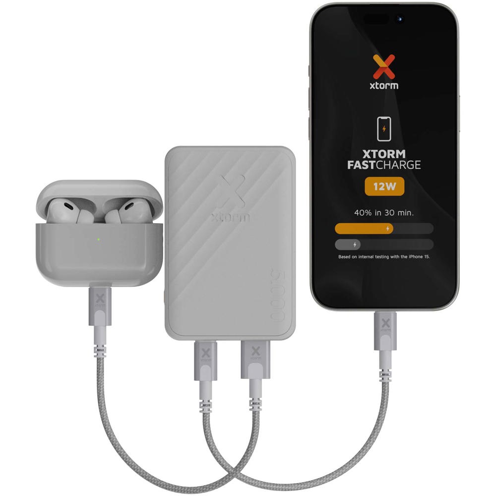 Power bank a ricarica rapida da 5.000 mAh 12 W Xtorm XG205 Go2 