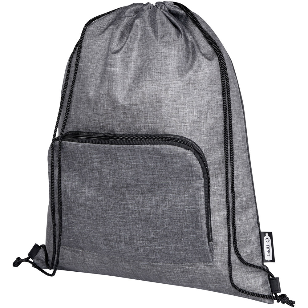 Borsa pieghevole con coulisse in materiale riciclato Ash - 7L