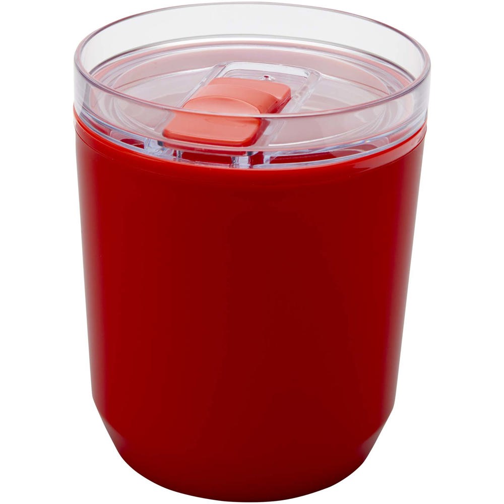 Bicchiere a doppia parete in plastica riciclata da 180 ml Hudson - Rosso