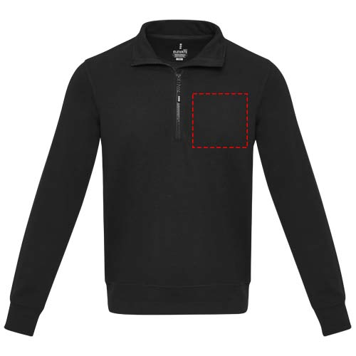 Maglione con cerniera a un quarto in tessuto riciclato unisex Aware™ Tin 