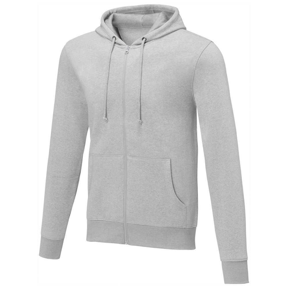 Felpa Charon con cappuccio full zip da uomo - Grigio melange