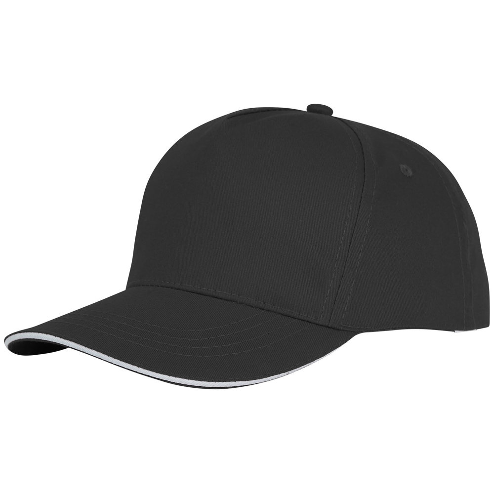 Cappellino con visiera sandwich Ceto a 5 pannelli - Nero