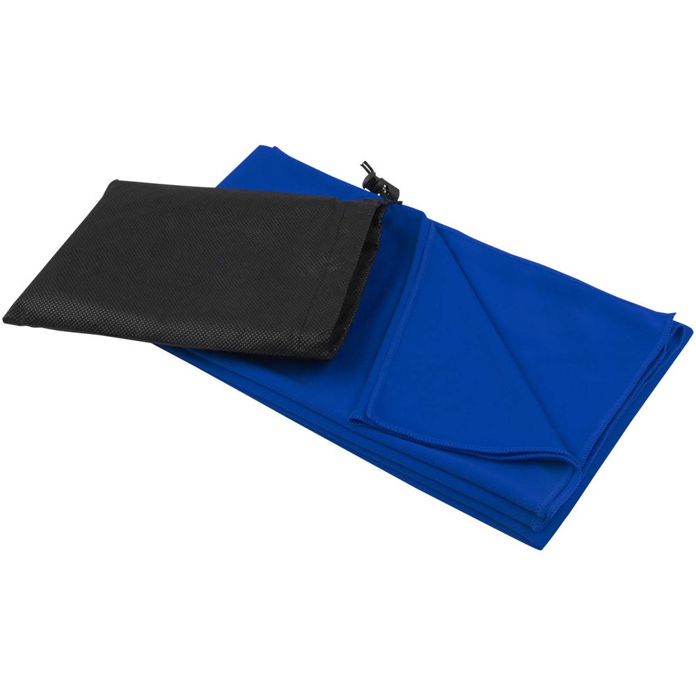 Asciugamano sportivo in PET riciclato 70 x 140 cm Lucas - Blu royal