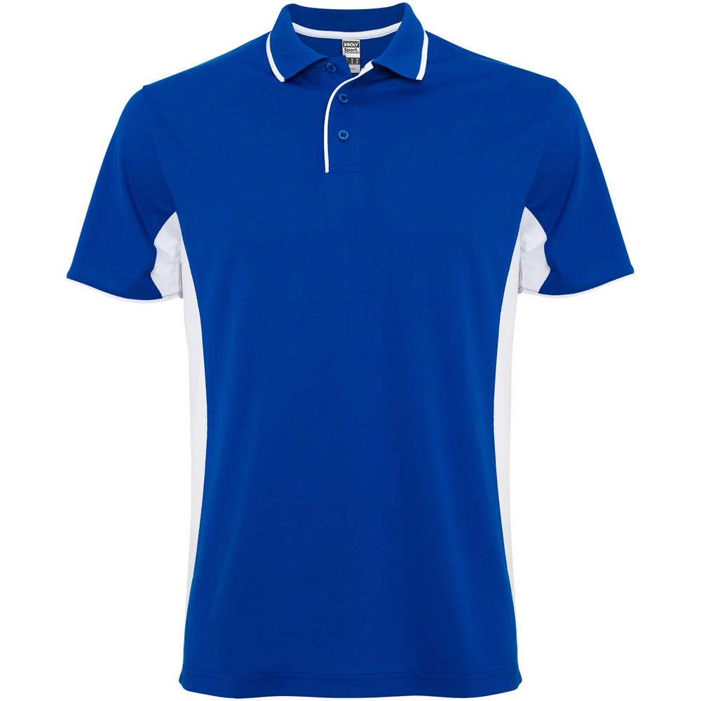 Polo a maniche corte unisex Montmelo - Blu royal, Bianco