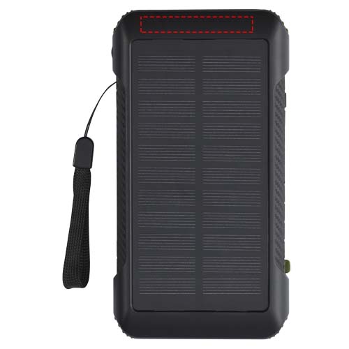 Power bank a dinamo solare in plastica riciclata RCS da 10.000 mAh Soldy 