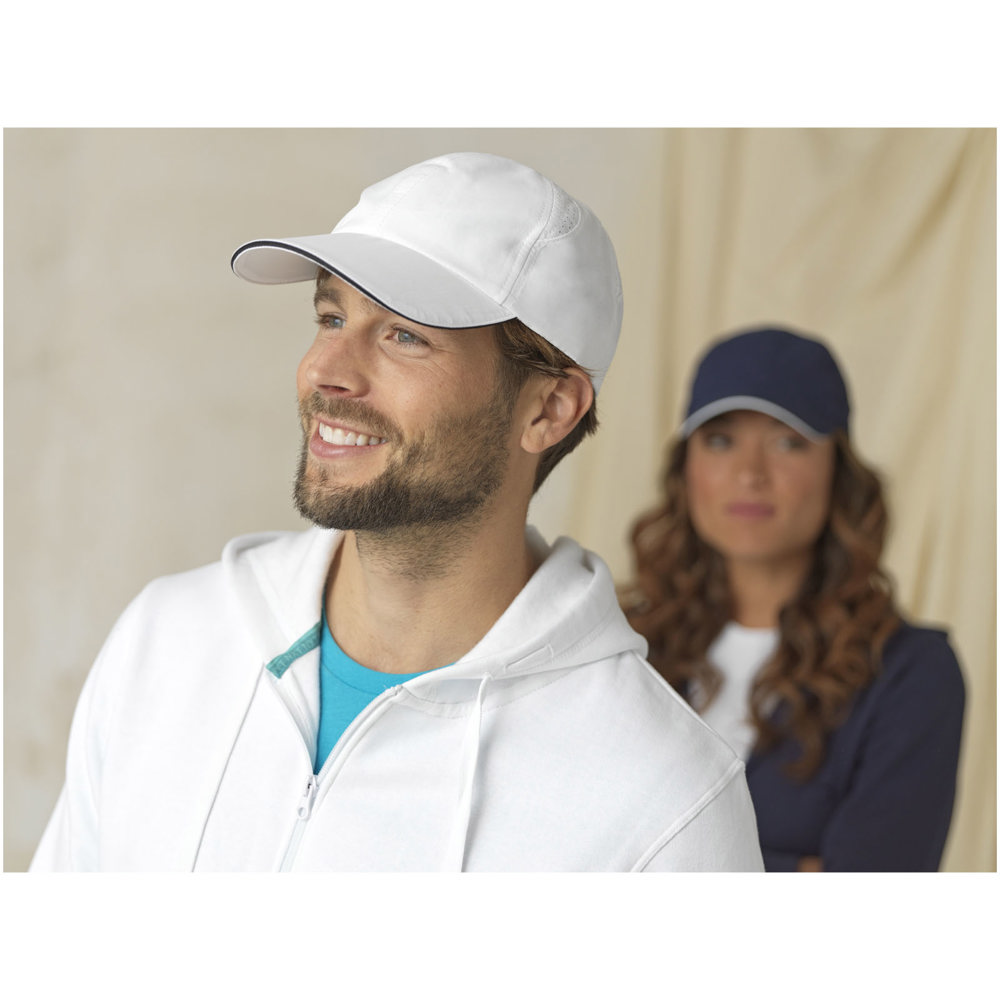 Cappellino cool-fit sandwich a 6 pannelli in materiale riciclato certificato GRS da 110 g/m² Morion