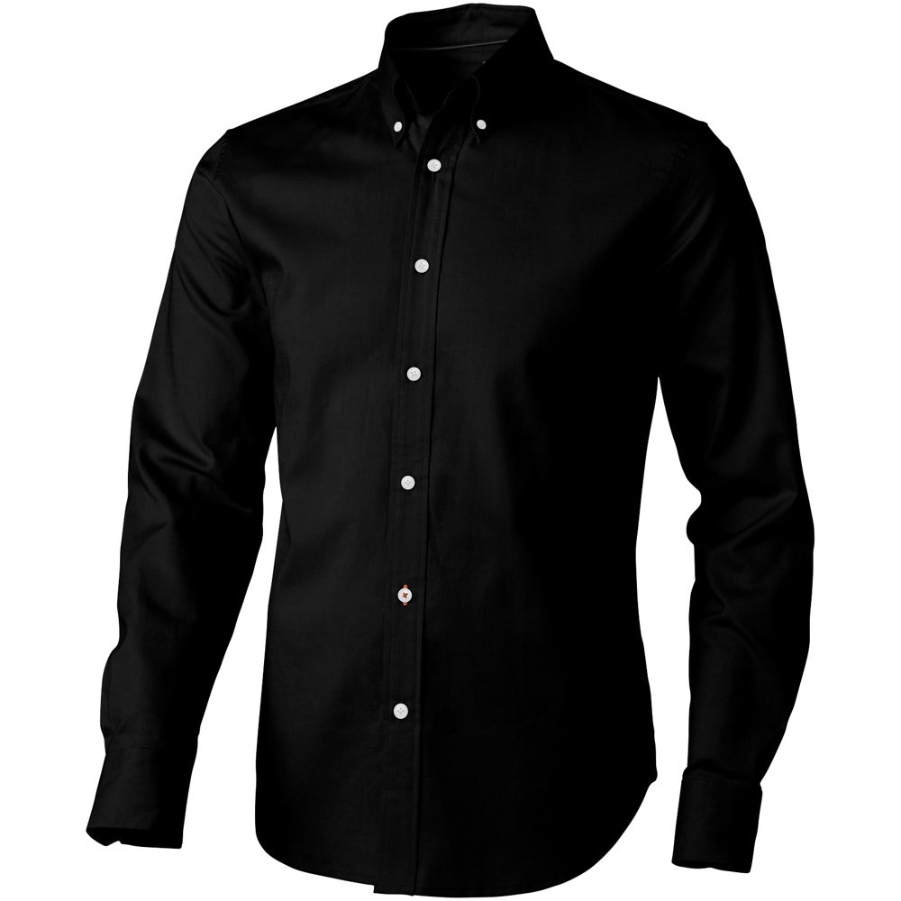 Camicia oxford Vaillant a manica lunga da uomo - Nero