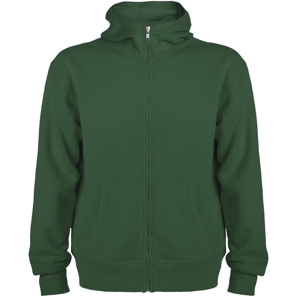Felpa unisex con cappuccio e zip intera Montblanc - Verde bottiglia