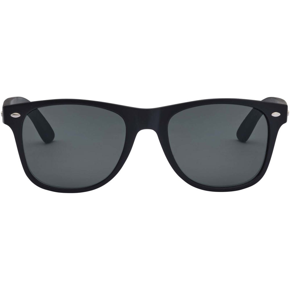 Occhiali da sole in bambù con rivestimento nero Arlo
