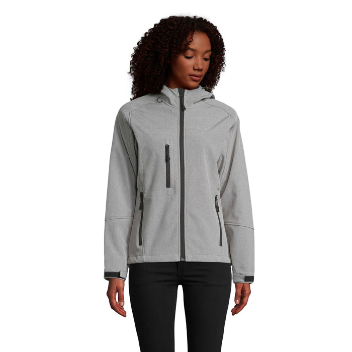 REPLAY WOMEN - REPLAY DONNA SOFTSHELL - Grigio Melange