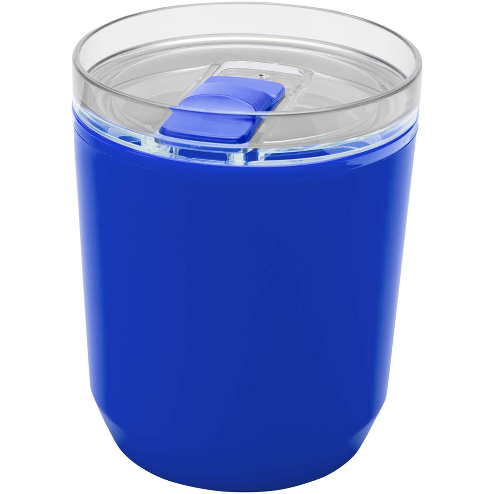 Bicchiere a doppia parete in plastica riciclata da 180 ml Hudson - Blu