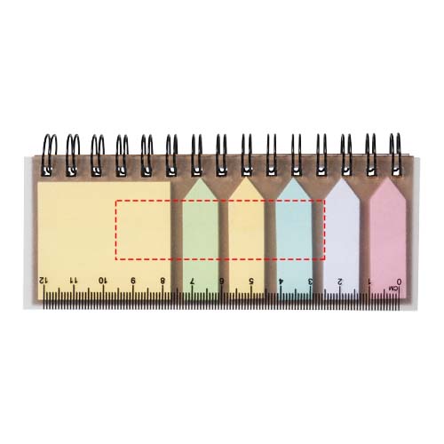 Blocco note a spirale con foglietti adesivi colorati Spinner