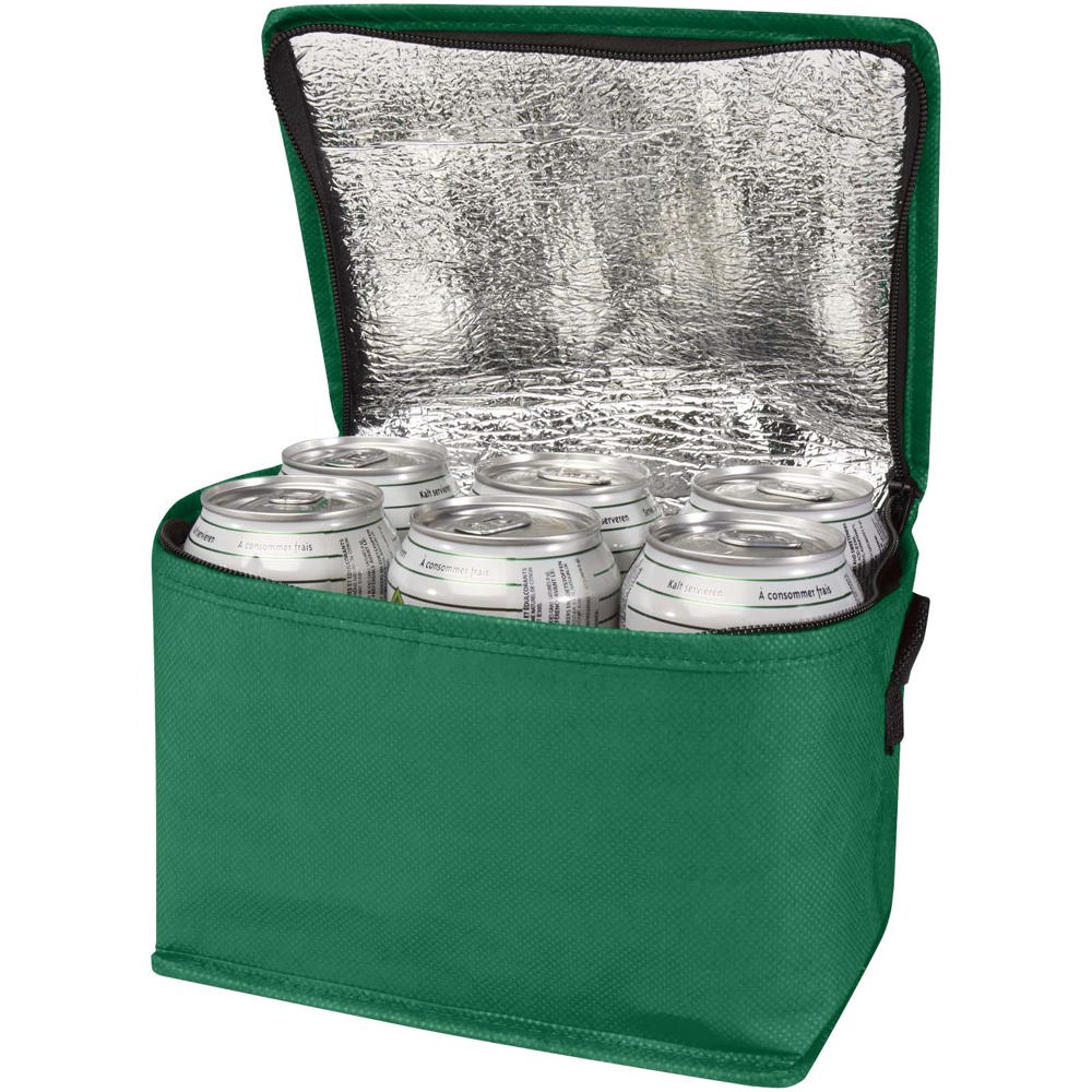 Borsa termica con capacità per 6 lattine in tessuto non tessuto riciclato certificato GRS Spectrum - 4L - Verde