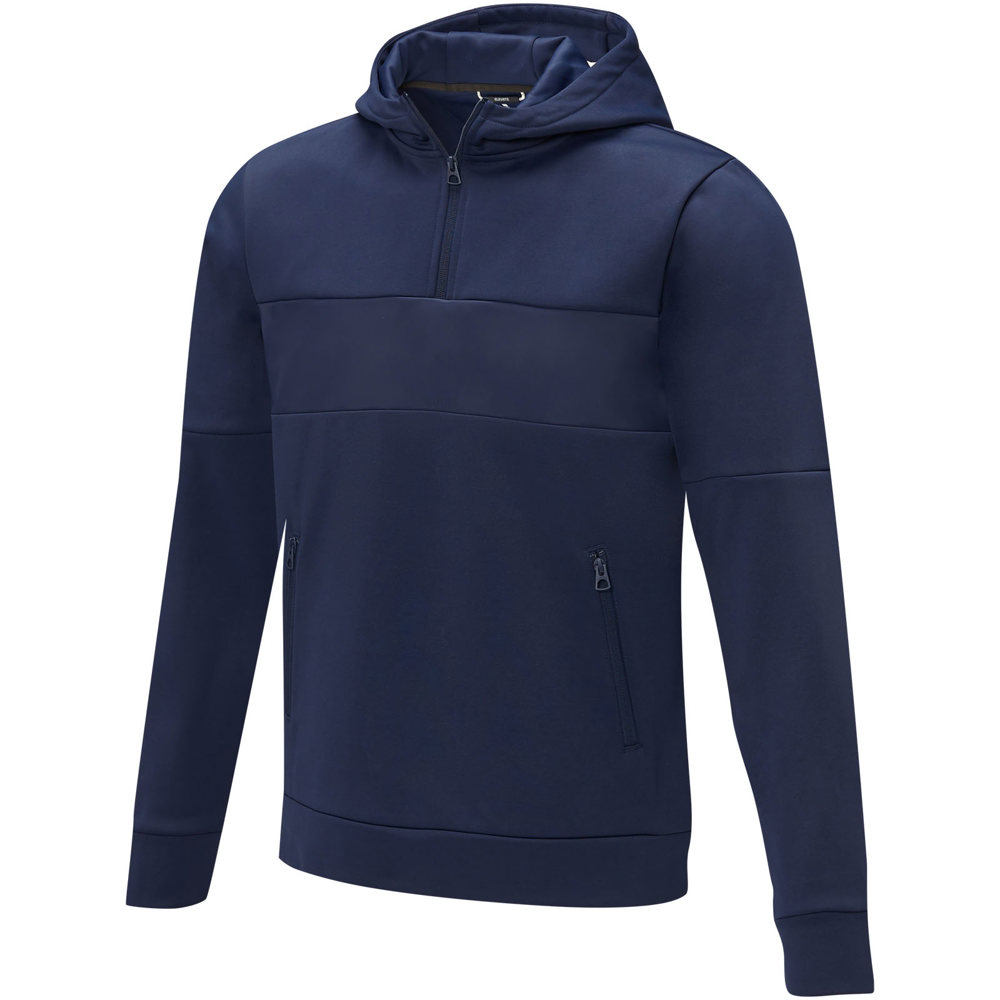 Felpa anorak con cappuccio da uomo a mezza zip Sayan - Navy