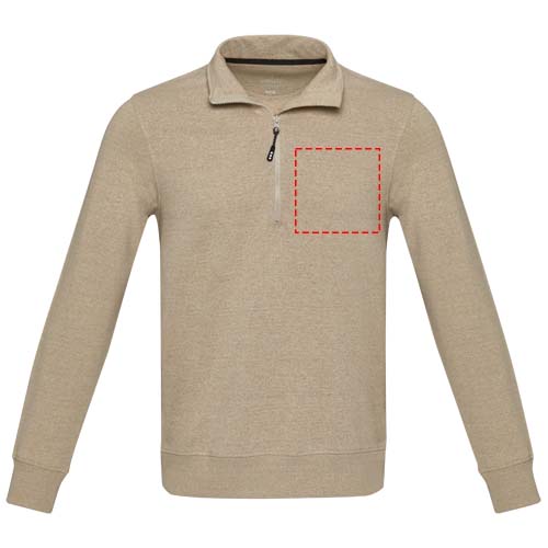 Maglione con cerniera a un quarto in tessuto riciclato unisex Aware™ Tin 