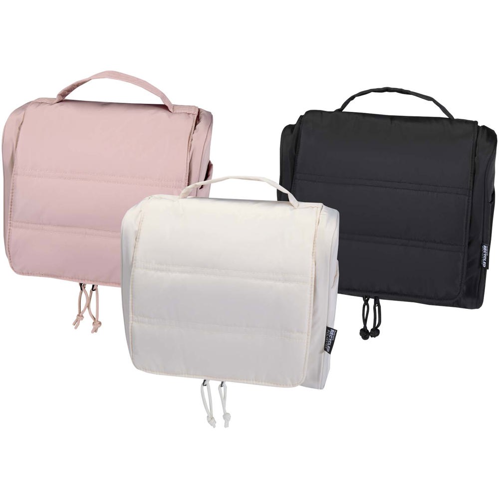 Beauty case da appendere in materiale riciclato certificato GRS Puffer - 8L