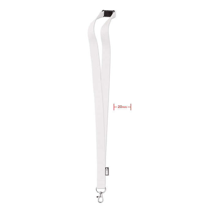 LANY RPET - Lanyard in RPET - Bianco