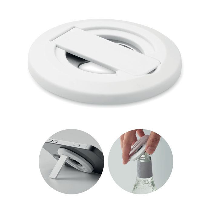 DOSENUNO - Porta telefono e apribottiglie - Bianco