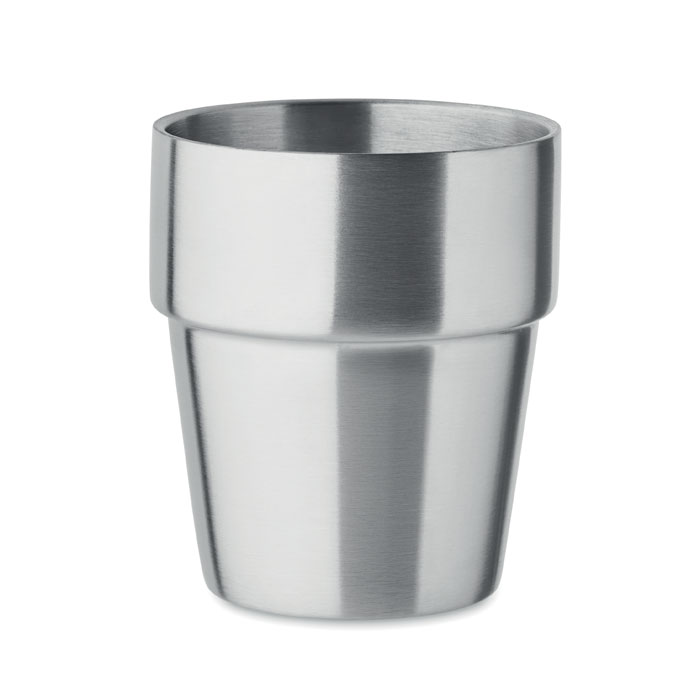 ACERITO - Bicchiere doppio strato 250 ml - Argento opaco