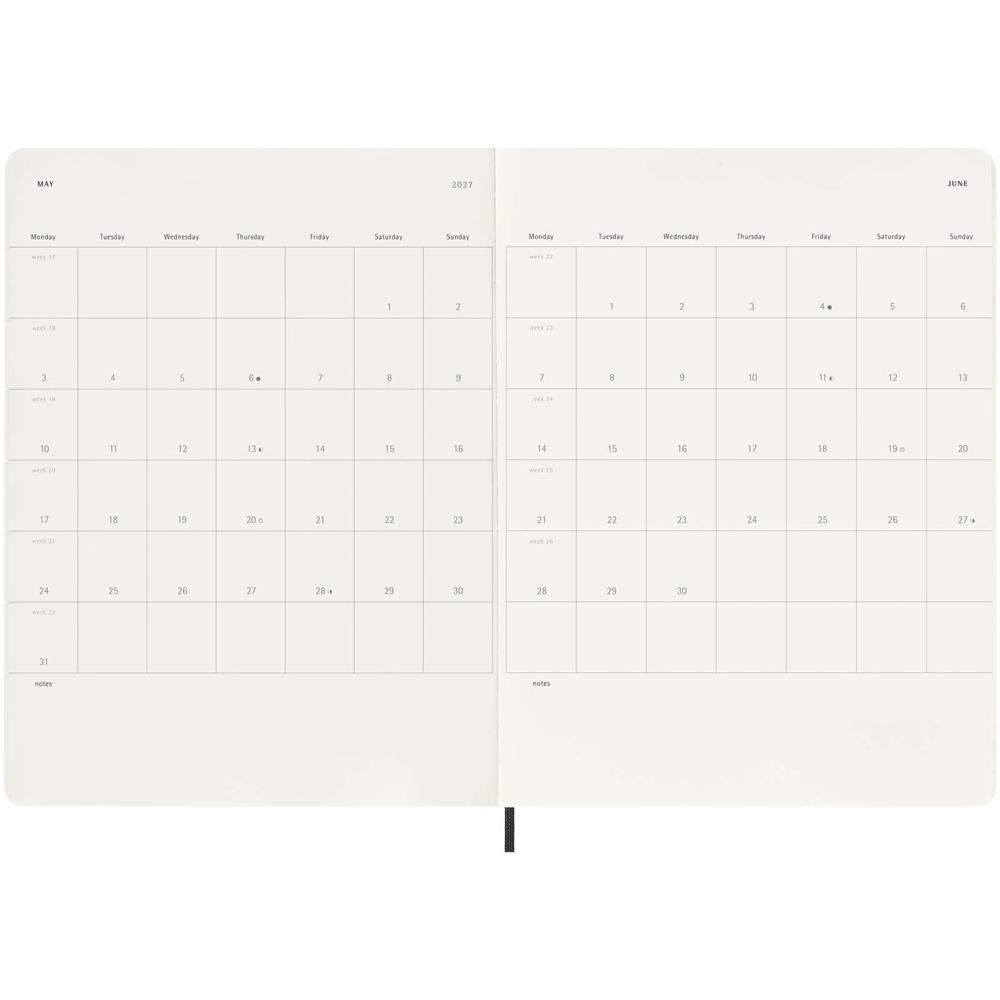 Blocco note 12 mesi formato XL con copertina morbida Moleskine