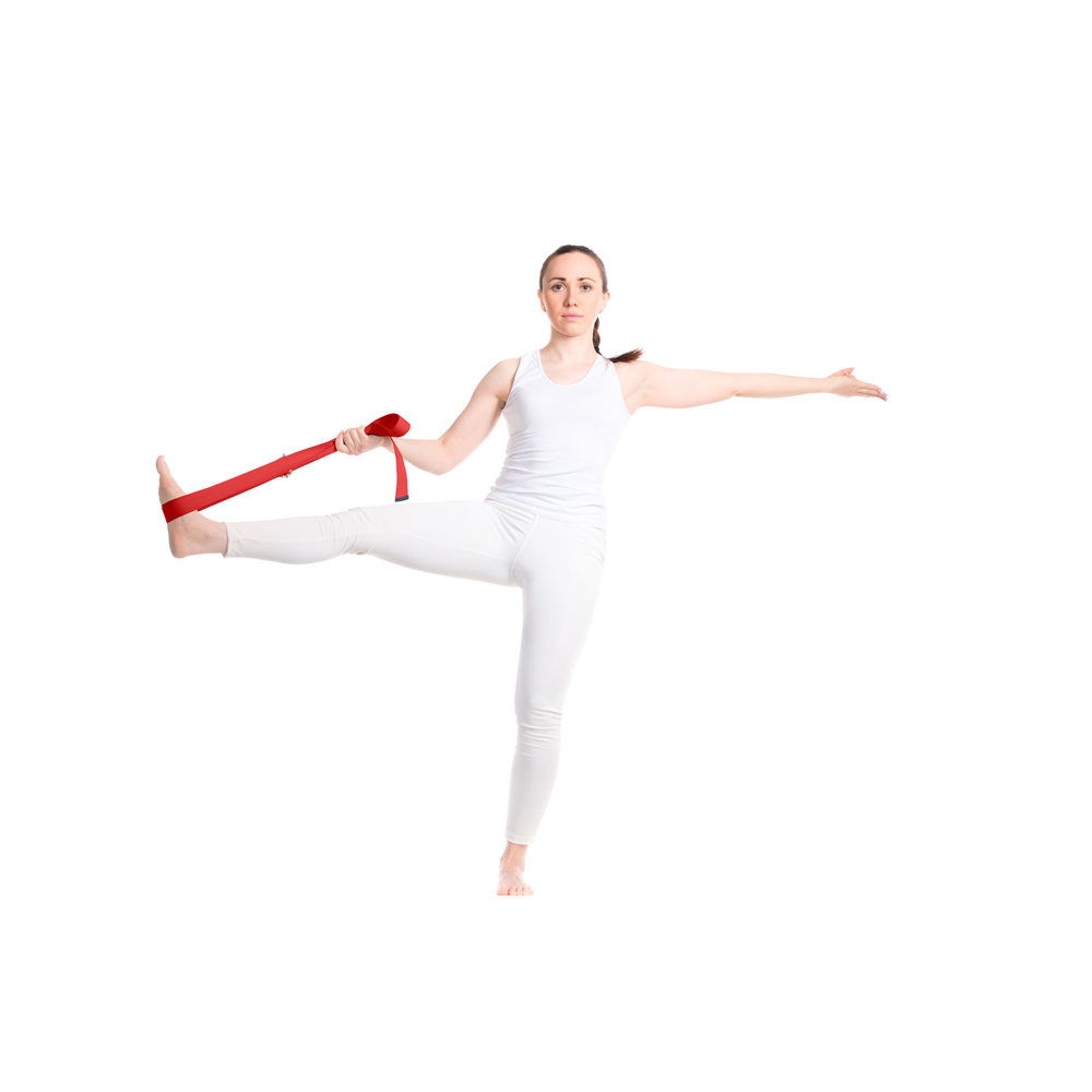 Cinturino per yoga in PET riciclato Virabha - Rosso