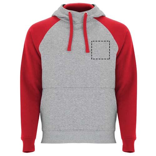 Felpa con cappuccio unisex bicolore Badet