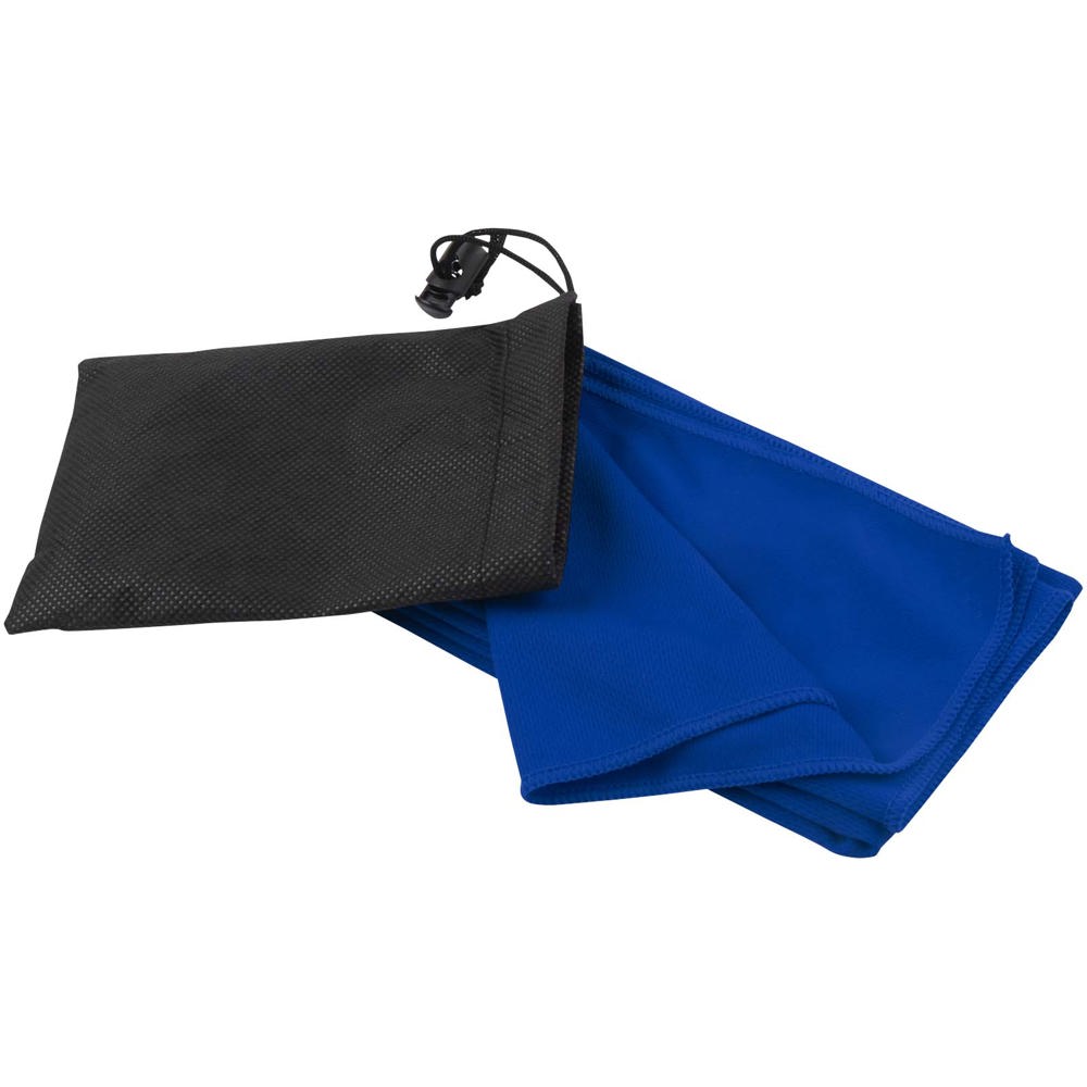 Asciugamano sportivo in PET riciclato 30 x 80 cm Lucas - Blu royal