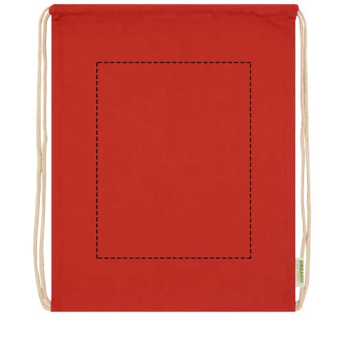 Borsa con cordoncino in tessuto biologico certificato OCS da 140 g/m² Odisha  - 5L