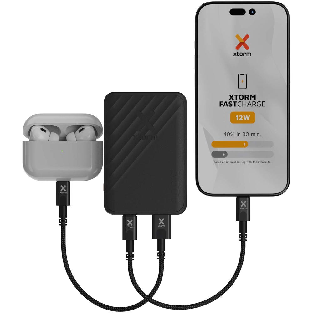 Power bank a ricarica rapida da 5.000 mAh 12 W Xtorm XG205 Go2 