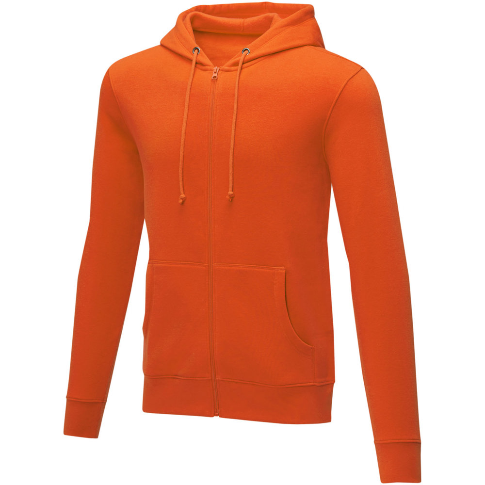 Felpa Charon con cappuccio full zip da uomo - Arancione