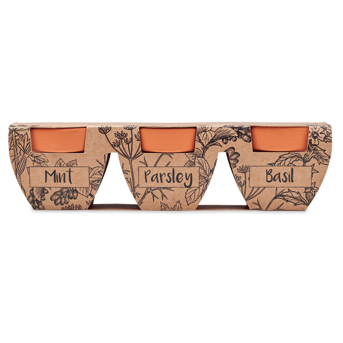 FLOWERPOT - Set di erbe in terracotta