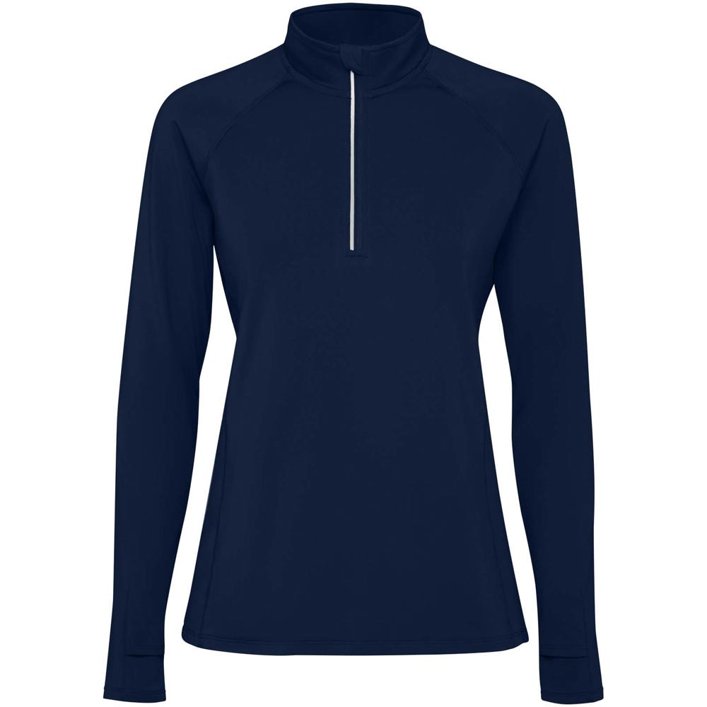Felpa a maniche lunghe con mezza zip da donna Estambul - Blu navy