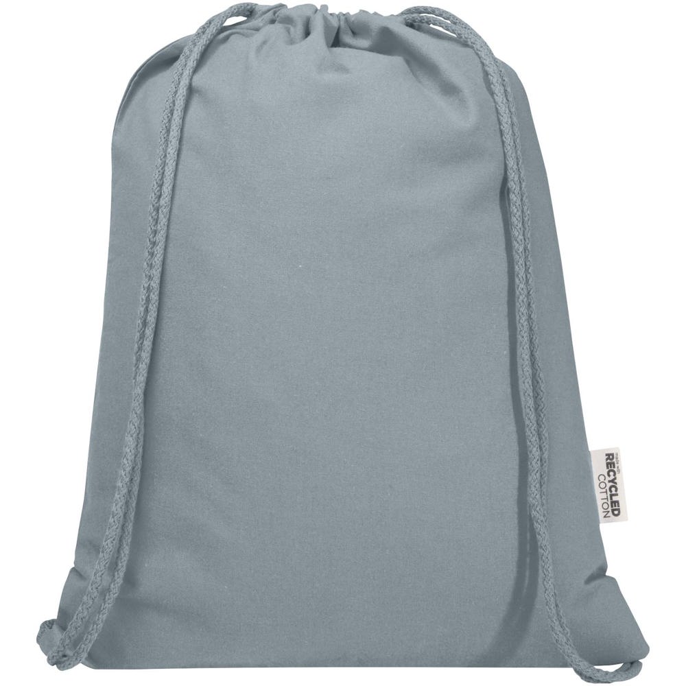 Borsa con cordoncino  in materiale riciclato GRS da 140 g/m² Oregon Blend - 5L