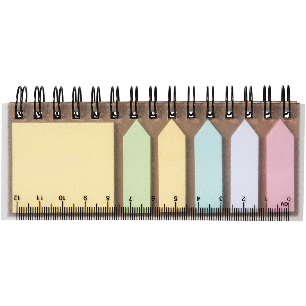 Blocco note a spirale con foglietti adesivi colorati Spinner