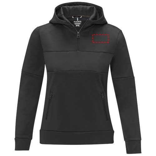 Felpa anorak con cappuccio da donna a mezza zip Sayan