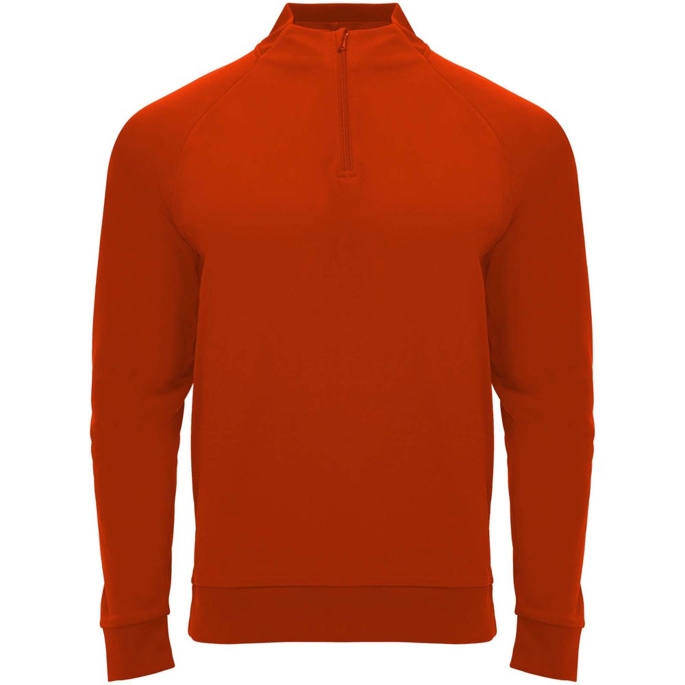 Felpa a maniche lunghe con zip a un quarto unisex Epiro - Rosso