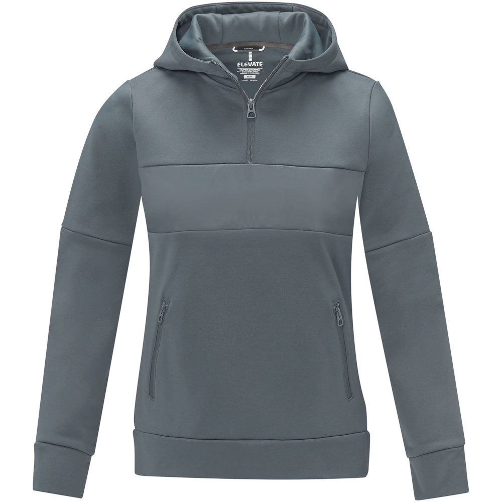 Felpa anorak con cappuccio da donna a mezza zip Sayan