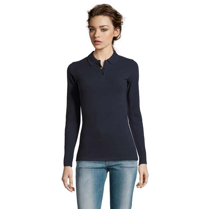 PERFECT LSL WOMEN - PERFECT POLO LSL DONNA 180 - Blu Scuro Francese