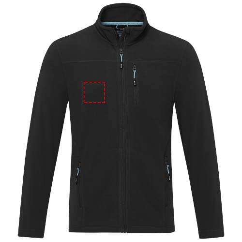 Giacca da uomo in pile con zip integrale in materiale riciclato certificato GRS Amber
