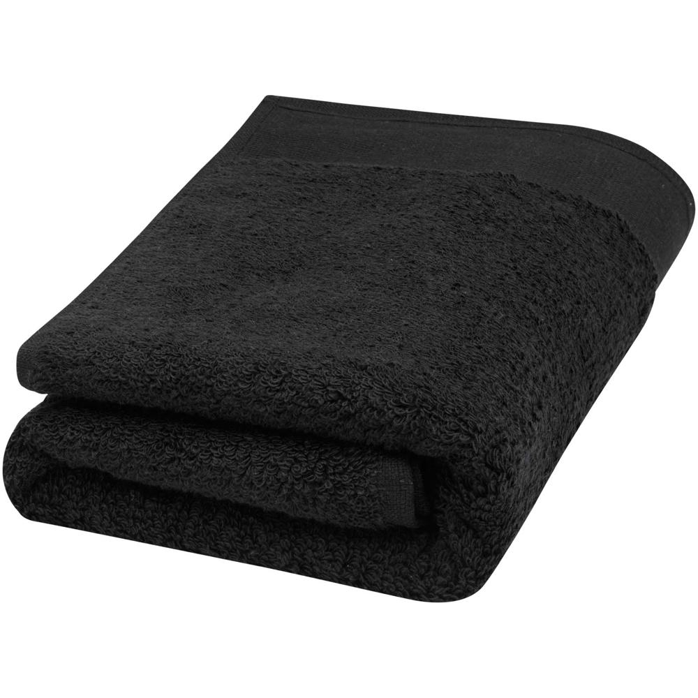 Asciugamano 50 x 100 cm in cotone da 550 g/m² Nora - Nero