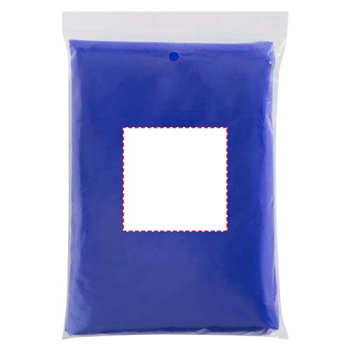 Poncho impermeabile monouso in materiale riciclato certificato GRS con custodia Mayan 
