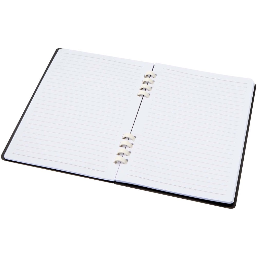 Blocco note a spirale formato A5 con copertina rigida in materiale riciclato certificato RCS Fil