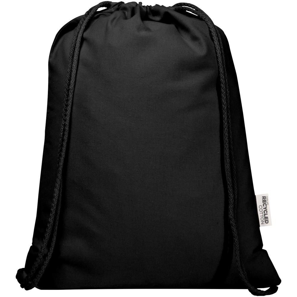 Borsa con cordoncino  in materiale riciclato GRS da 140 g/m² Oregon Blend - 5L